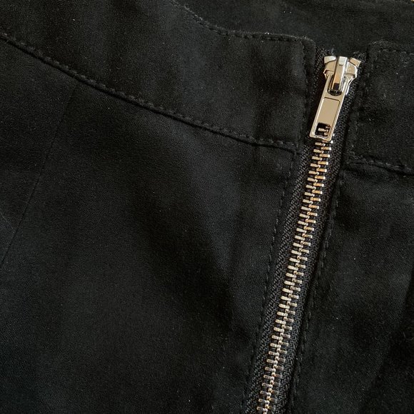 Faux Suede Zip Mini Skirt - Picture 5 of 11
